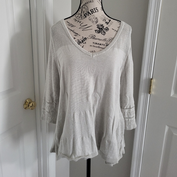 torrid Tops - Torrid Gray Pointelle Women's Sweater